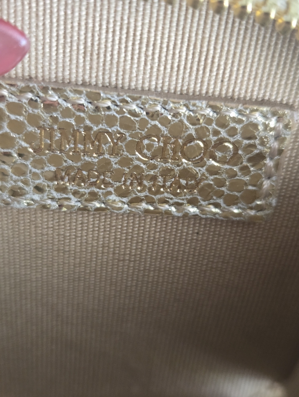Jimmy Choo Rare Gold Glitter Round Coin Purse Pouch With Authenticity Card - Picture 7 of 13